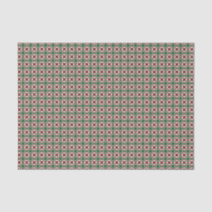 Folksy Bohemian Eclectic Retro Christmas Pattern Tissue Paper