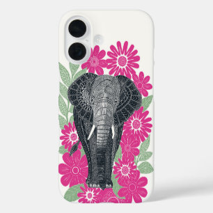 folksy elephant pink iPhone 16 case