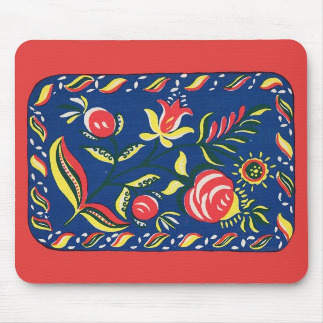 folky Pennsylvania Dutch motif Mouse Mat (Front)