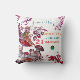 FOLLET OF MUSHROOMS BOY BABY SHOWER Baby Status Cushion