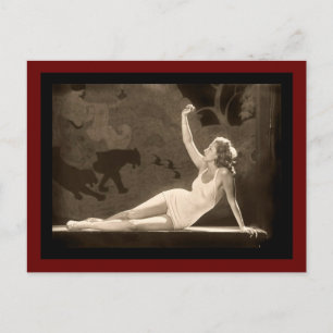Follies Swimsuit Girl Postcard
