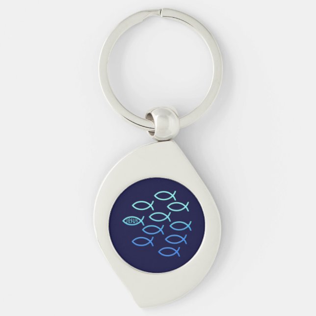 Follow Him - Ichthus Design Key Ring (Front)