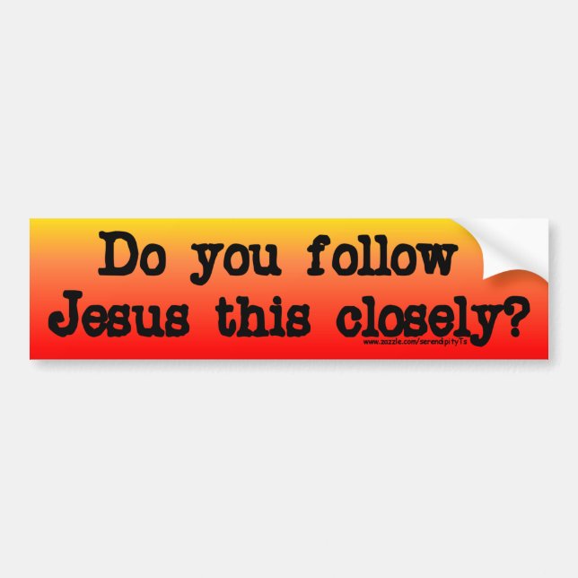 Follow Jesus Bumper Sticker (Front)