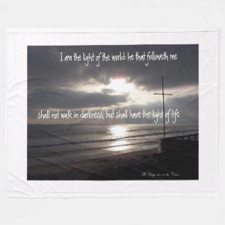 Follow Jesus, Light of World, Fleece Blanket