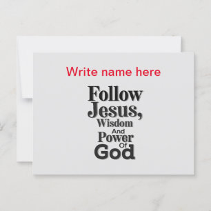 Follow Jesus Personalised Postcard