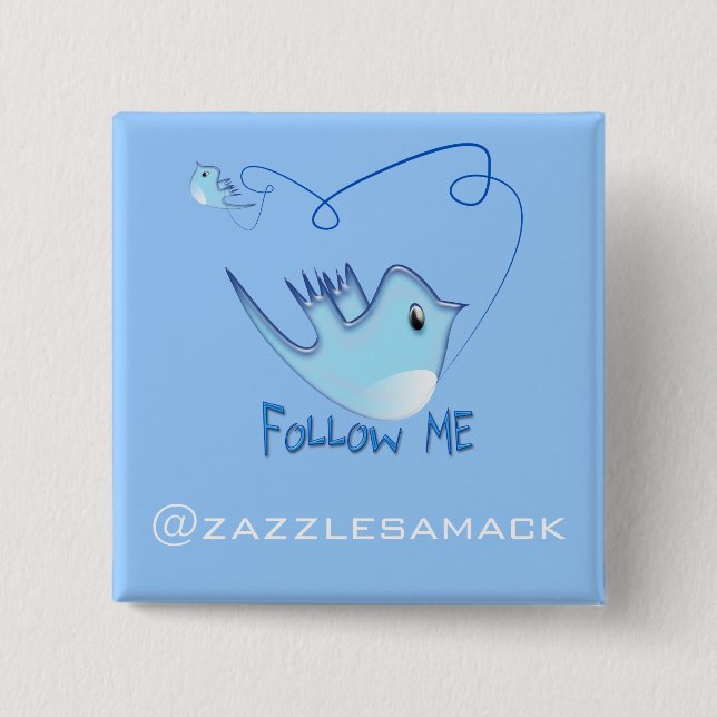 Follow Me 15 Cm Square Badge (Front)