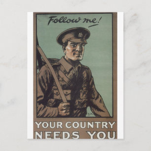 Follow me! (1914)_Propaganda Poster Postcard
