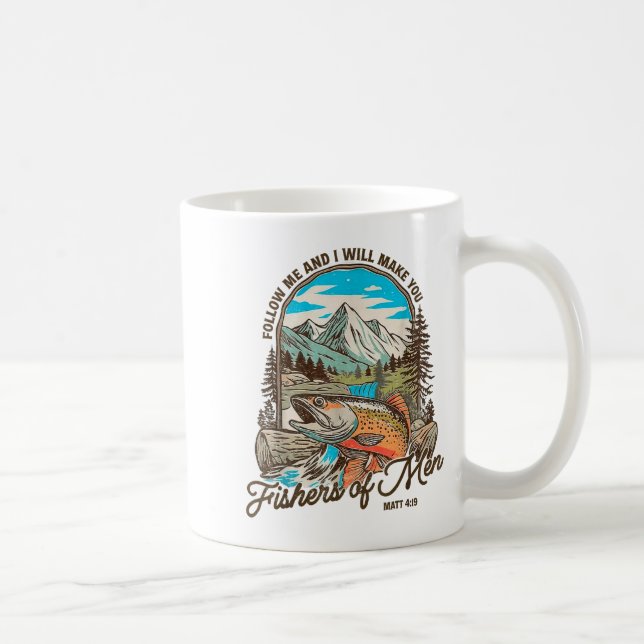Follow Me And I Will Make You Fishers Of Men Matt  Coffee Mug (Right)