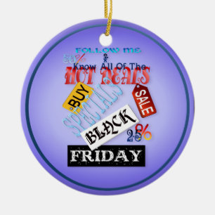 Follow Me-Black Friday Shirt Ceramic Tree Decoration