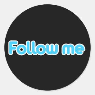 Follow me classic round sticker