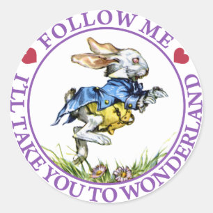 Follow me - I'll take you to Wonderland! Classic Round Sticker