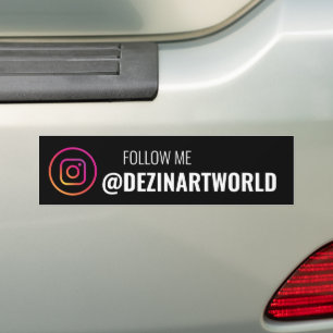Follow Me Instagram Social Media Page Bumper Sticker