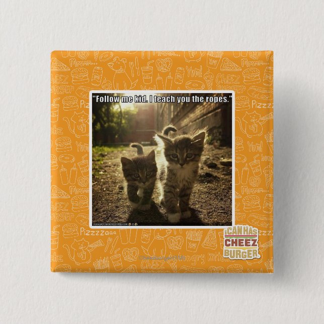 Follow Me Kid 15 Cm Square Badge (Front)