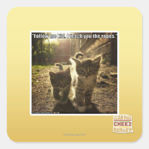 Follow Me Kid Square Sticker