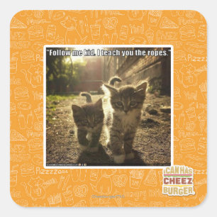 Follow Me Kid Square Sticker