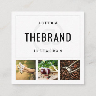 Follow Me On Instagram Square Business Card