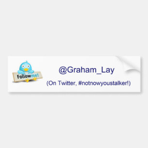 Follow Me on Twitter Bumper Sticker