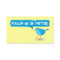Follow Me On Twitter Yellow Profile Business Cards