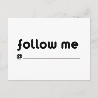 follow me @ postcard