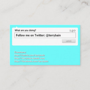 Follow Me Social Media Business Card