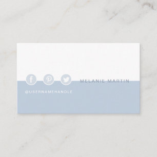 Follow Me Social Media Modern Trendy & Minimal Business Card