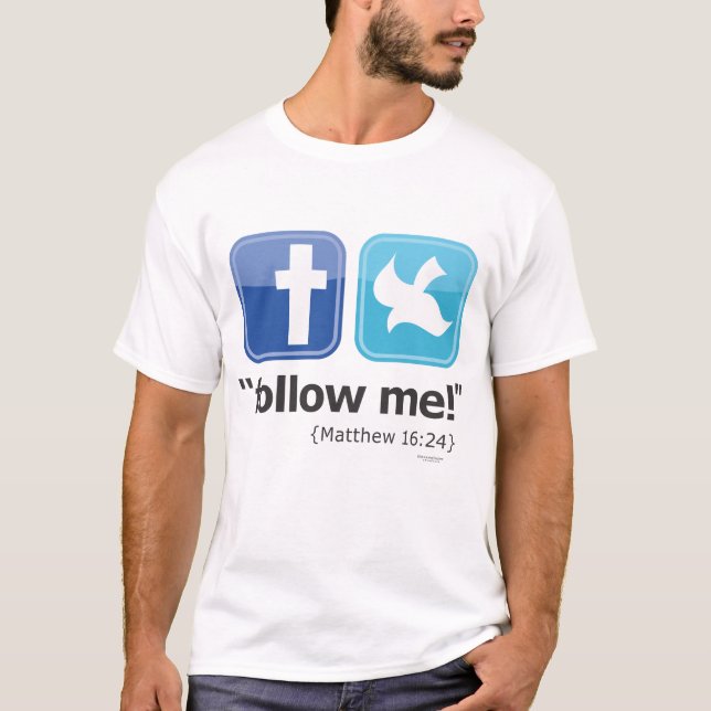 "follow me!" Social T-Shirt 2-sided (Light) (Front)