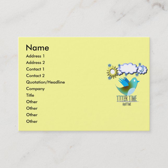 Follow ME Twitter  Gifts and Swirls T-shirts Business Card (Front)