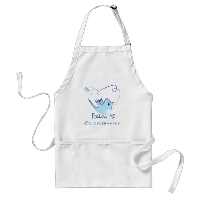 Follow ME Twitter  Gifts and Swirls T-shirts Standard Apron (Front)