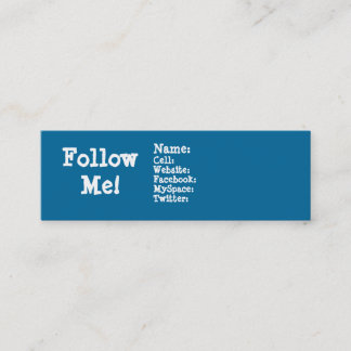 Follow me! Twitter Mini Business Card