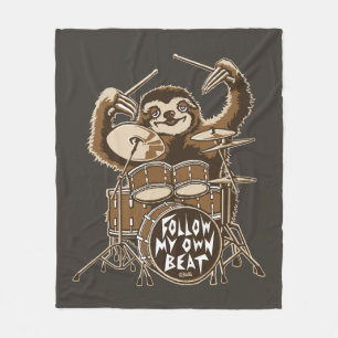 Follow my own beat fleece blanket