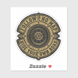 Follow No Map Ride Your Own Road Decal