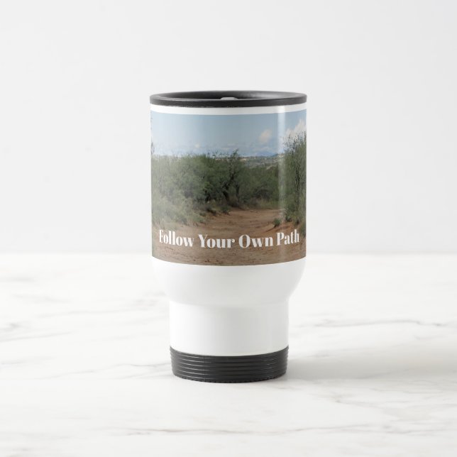 Follow Own Path Life Journey High School Graduate Travel Mug (Center)