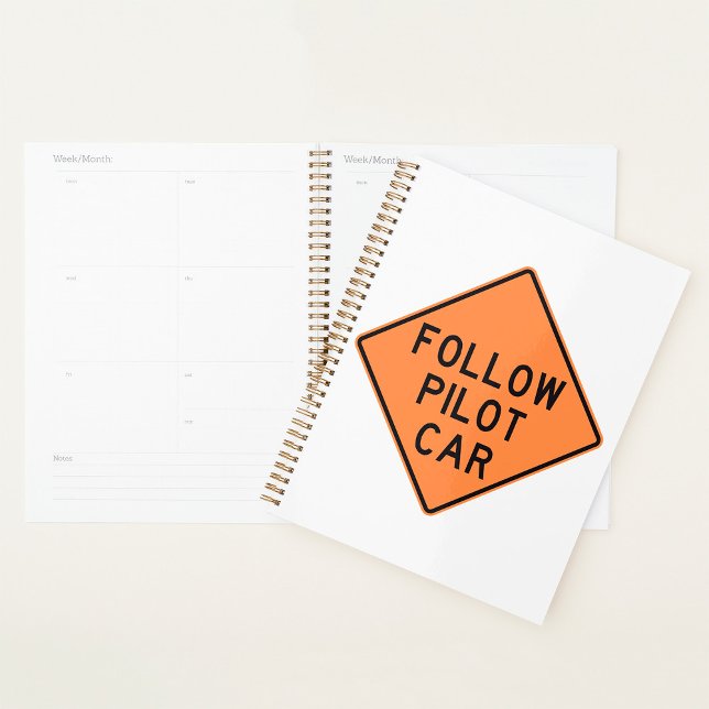 Follow Pilot Car Road Work Construction Sign Planner (Creator Uploaded)