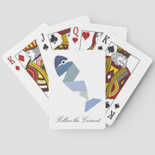 Follow the Current Fishing Playing Cards, Minimal Cards