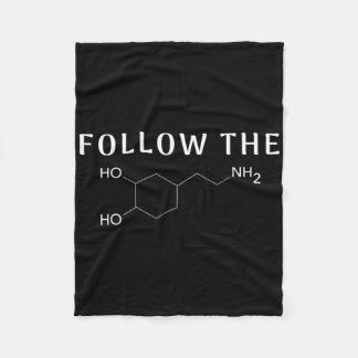 Follow The Dopamine Chemical Structure Fun Science Fleece Blanket