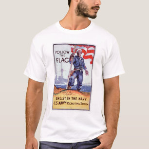 Follow the Flag - Enlist Navy (US02290A) T-Shirt