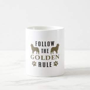 Follow The Golden Rule Retriever Dog Lover Funny Coffee Mug