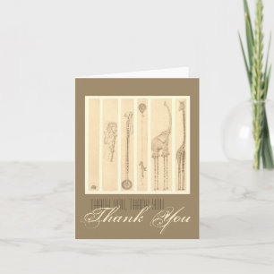"Follow The Leader" giraffe Thank You Card