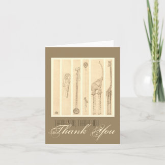 "Follow The Leader" giraffe Thank You Card
