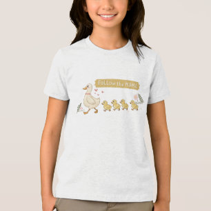 Follow the Mama Cute Duck Family Tri-Blend Shirt