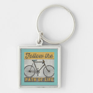 Follow The Path of Life Quote Key Ring