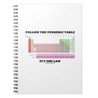Follow The Periodic Table It's The Law (Chemistry) Notebook