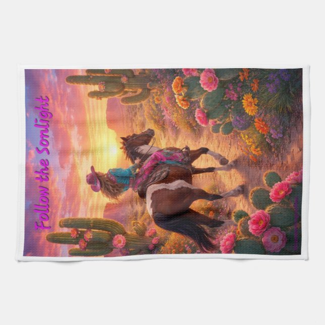 Follow the sonlight tea towel (Horizontal)