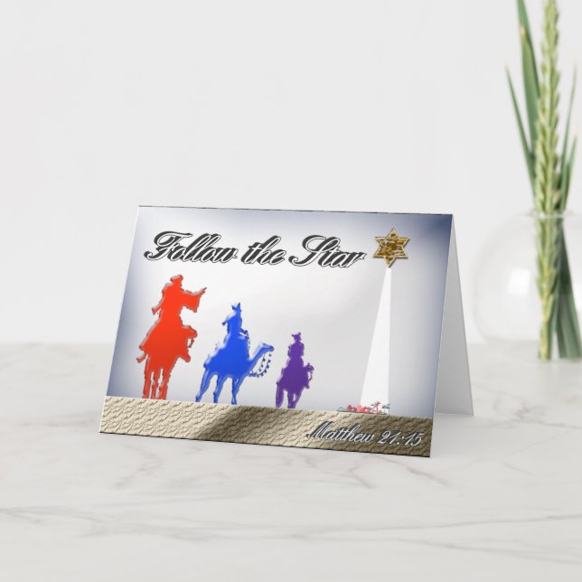 Follow the Star Greeting Card (Front)
