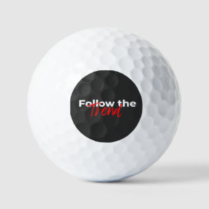 Follow the trend motivational quotes typography golf balls