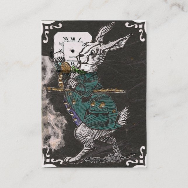 follow the white rabbit business card (Back)