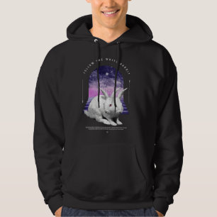 Follow the white rabbit Christian Faith Jesus Chur Hoodie
