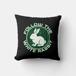 Follow the White Rabbit Cushion