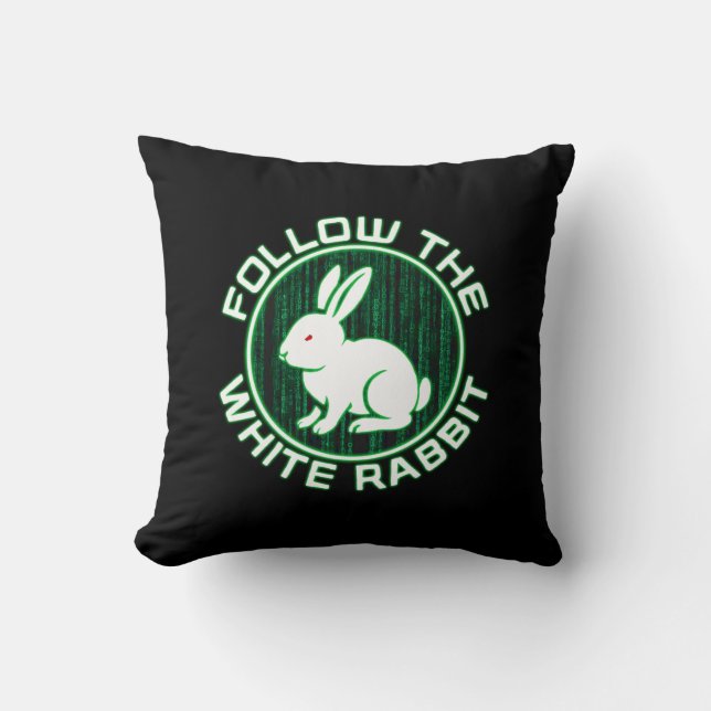 Follow the White Rabbit Cushion (Front)