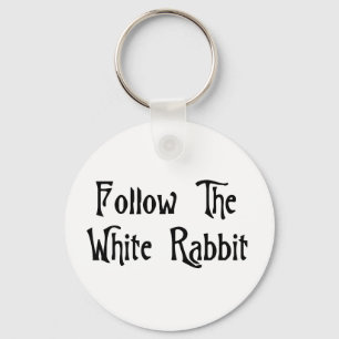Follow The White Rabbit Key Ring